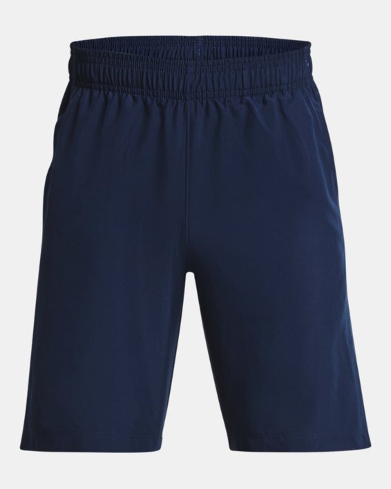 Jungen UA Woven Shorts mit Grafik, Blue, pdpMainDesktop image number 0